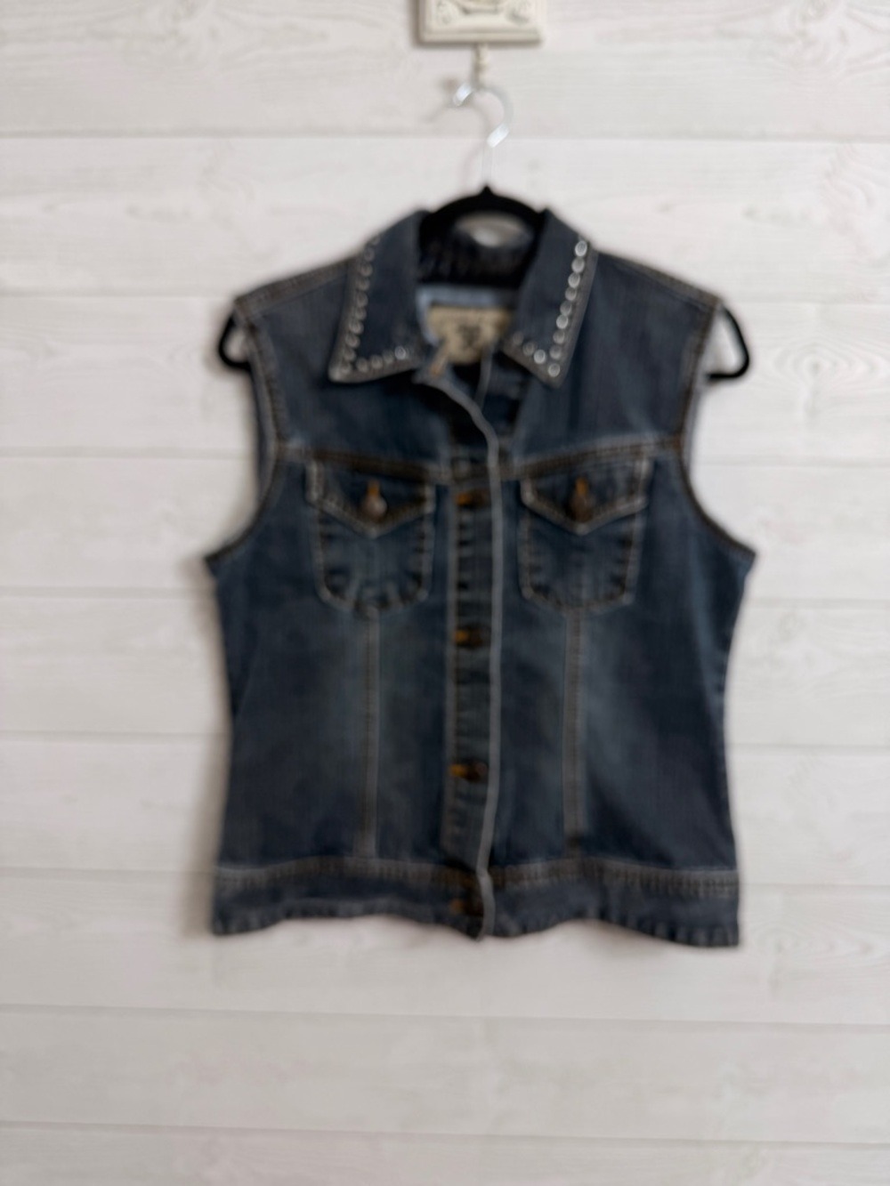 Wrangler 20 X Women’s Blue Stonewashed Denim Vest. Size L
